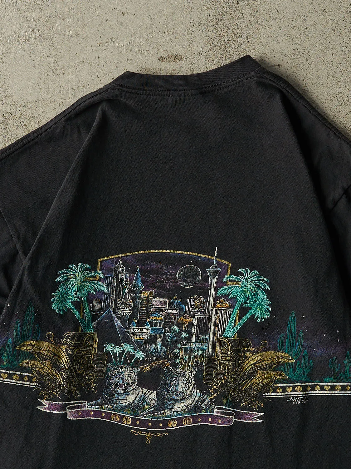 Vintage 90s Black Las Vegas Single Stitch Tee (L/XL) sold by Rebalance Vintage product image thumbnail 4
