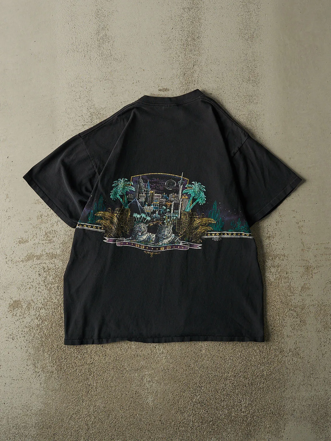 Vintage 90s Black Las Vegas Single Stitch Tee (L/XL) sold by Rebalance Vintage product image thumbnail 2