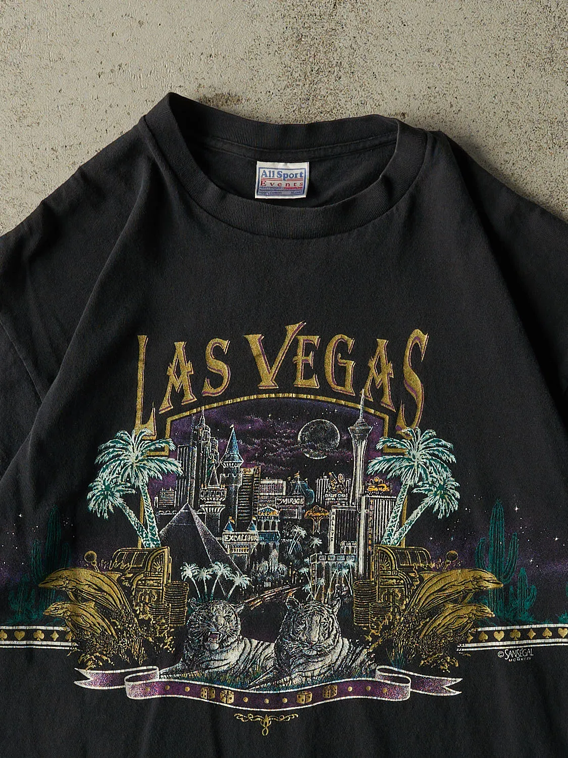 Vintage 90s Black Las Vegas Single Stitch Tee (L/XL) sold by Rebalance Vintage product image thumbnail 3