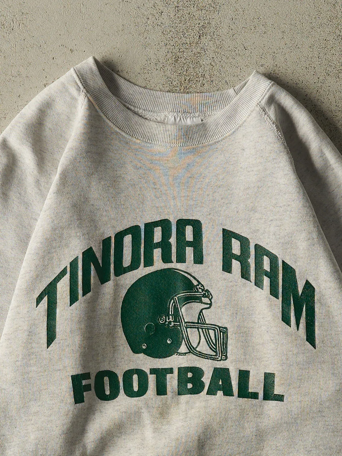 Vintage 80s Heather Grey Tinora Ram Football Crewneck (M/L) sold by Rebalance Vintage product image thumbnail 2