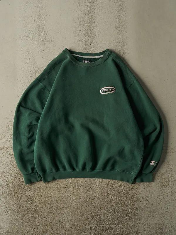 Vintage 90s Sun Faded Green Starter Embroidered Crewneck (XL/XXL) made by Rebalance Vintage