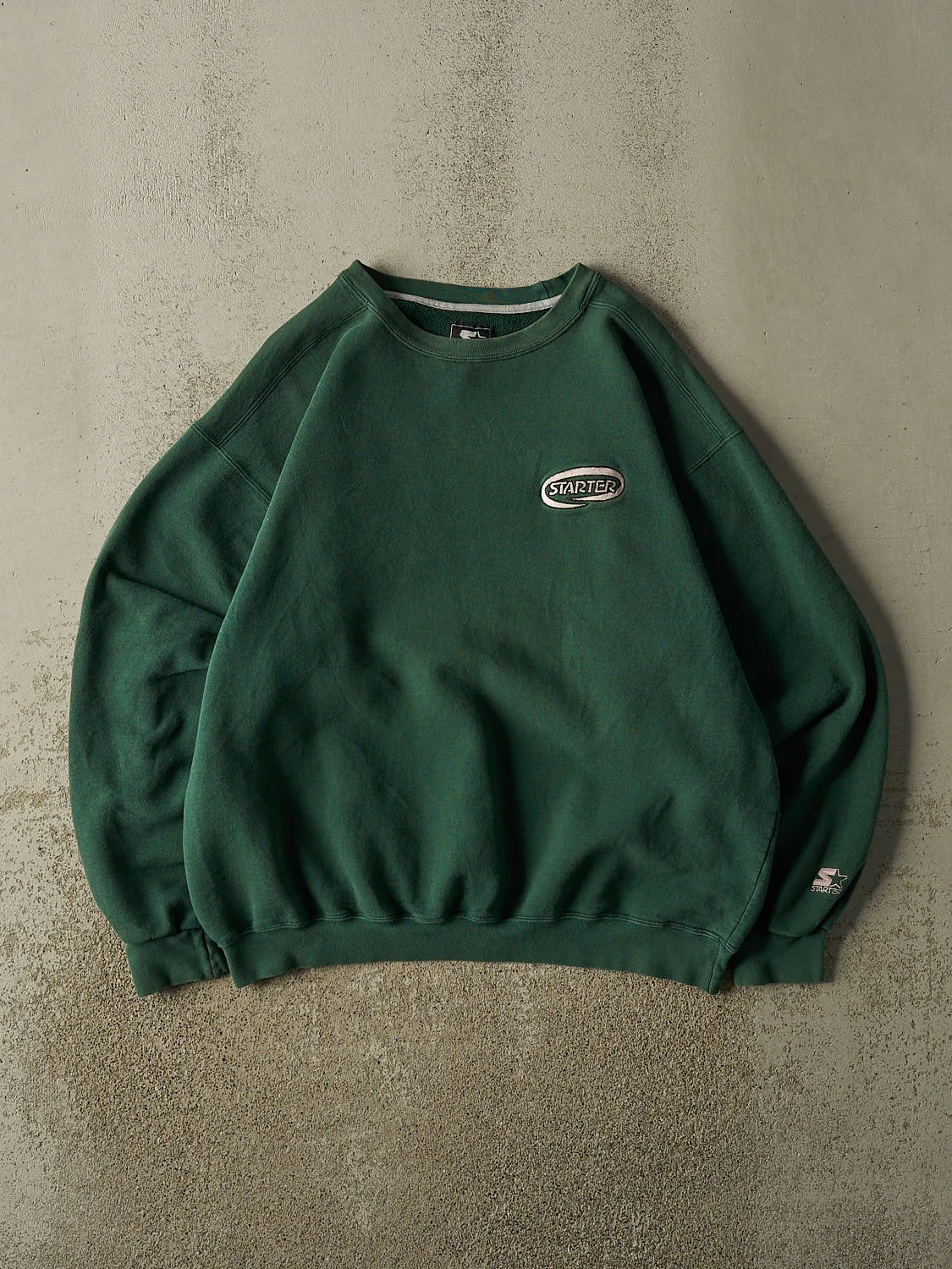 Vintage 90s Sun Faded Green Starter Embroidered Crewneck (XL/XXL) sold by Rebalance Vintage