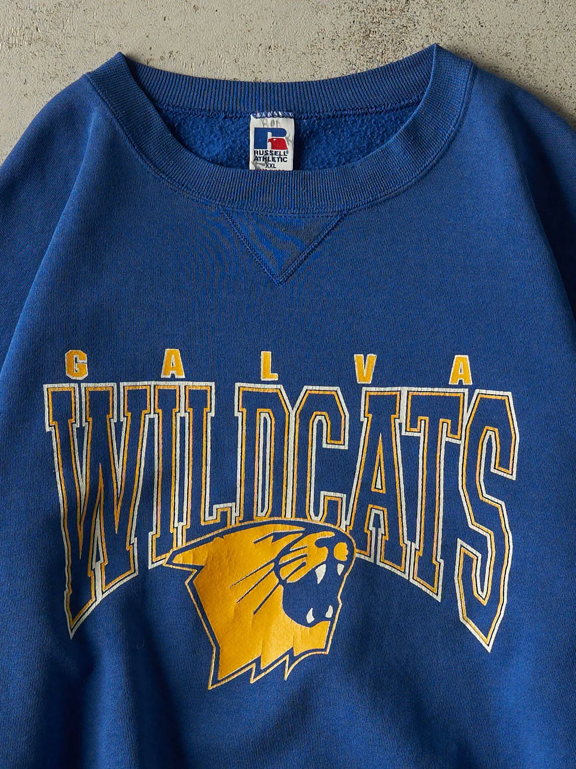 Vintage 90s Blue Russell Athletic Galva Wildcats Crewneck (XL/XXL) sold by Rebalance Vintage product image thumbnail 2