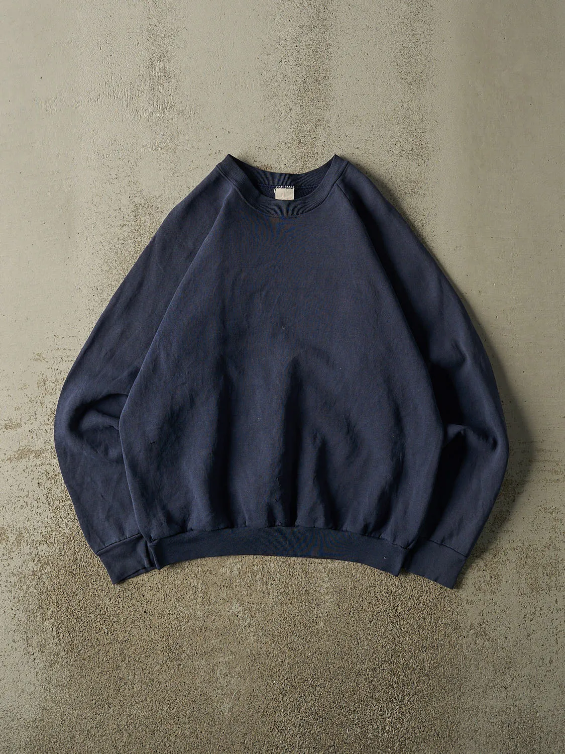 Vintage 80s Navy Blue Blank Crewneck (S/M) sold by Rebalance Vintage