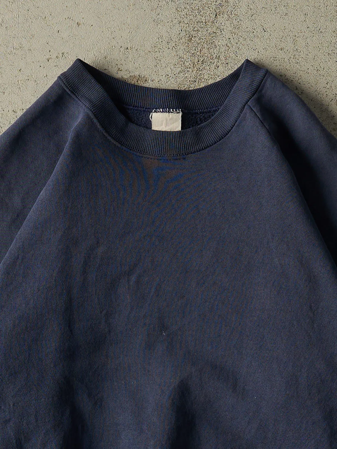 Vintage 80s Navy Blue Blank Crewneck (S/M) sold by Rebalance Vintage product image thumbnail 2