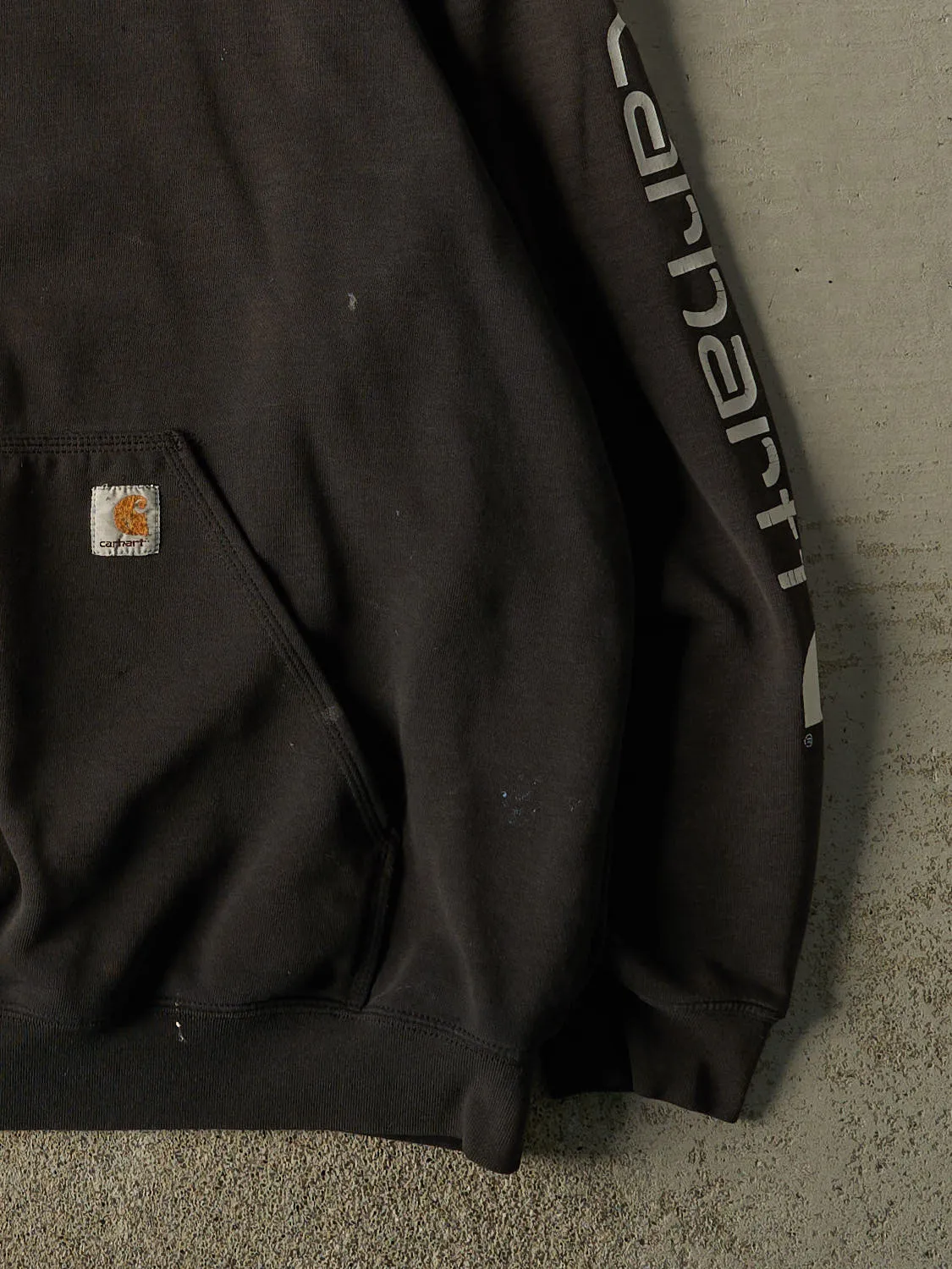 Vintage Y2K Faded Black Carhartt Hoodie (XL/XXL) sold by Rebalance Vintage product image thumbnail 3