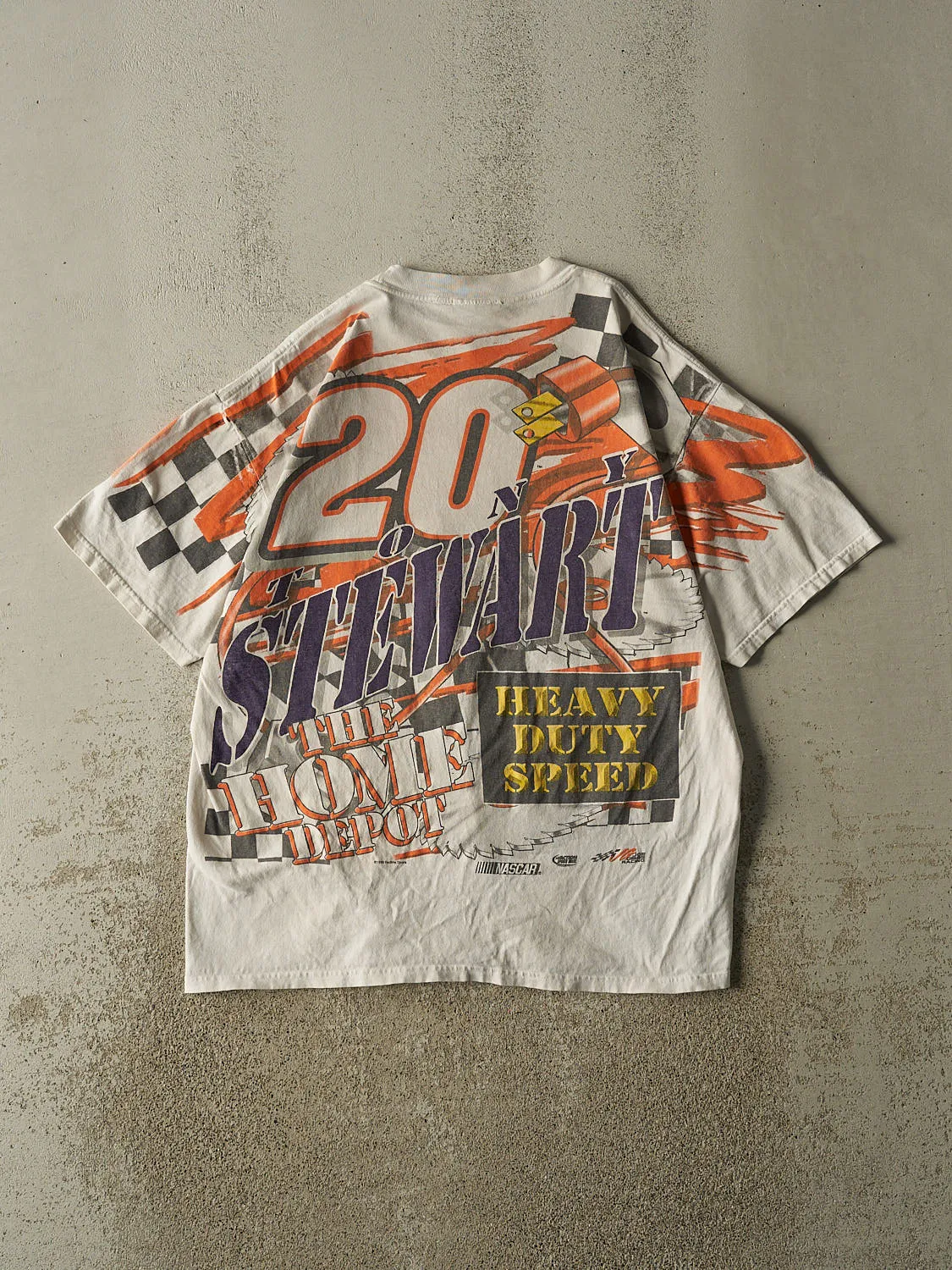 Vintage 99' Beige Tony Stewart AOP Nascar Racing Tee (L/XL) sold by Rebalance Vintage product image thumbnail 2