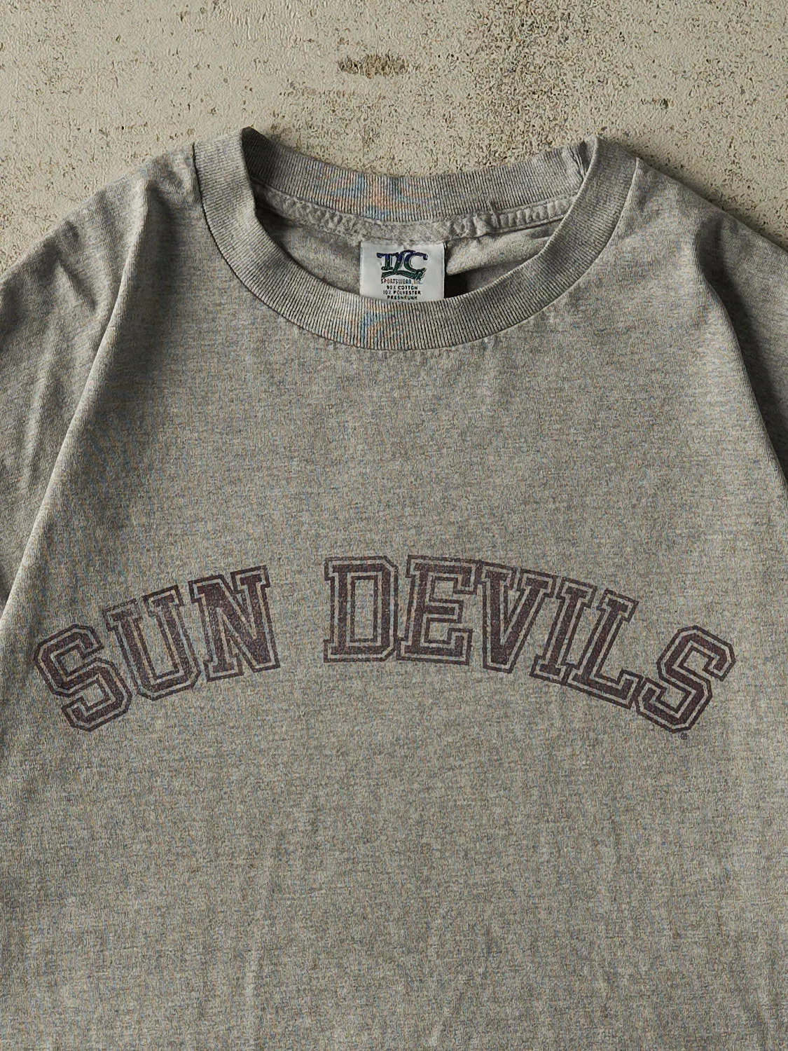 Vintage Y2K Grey Arizona State University Sun Devils Tee (L) sold by Rebalance Vintage product image thumbnail 2