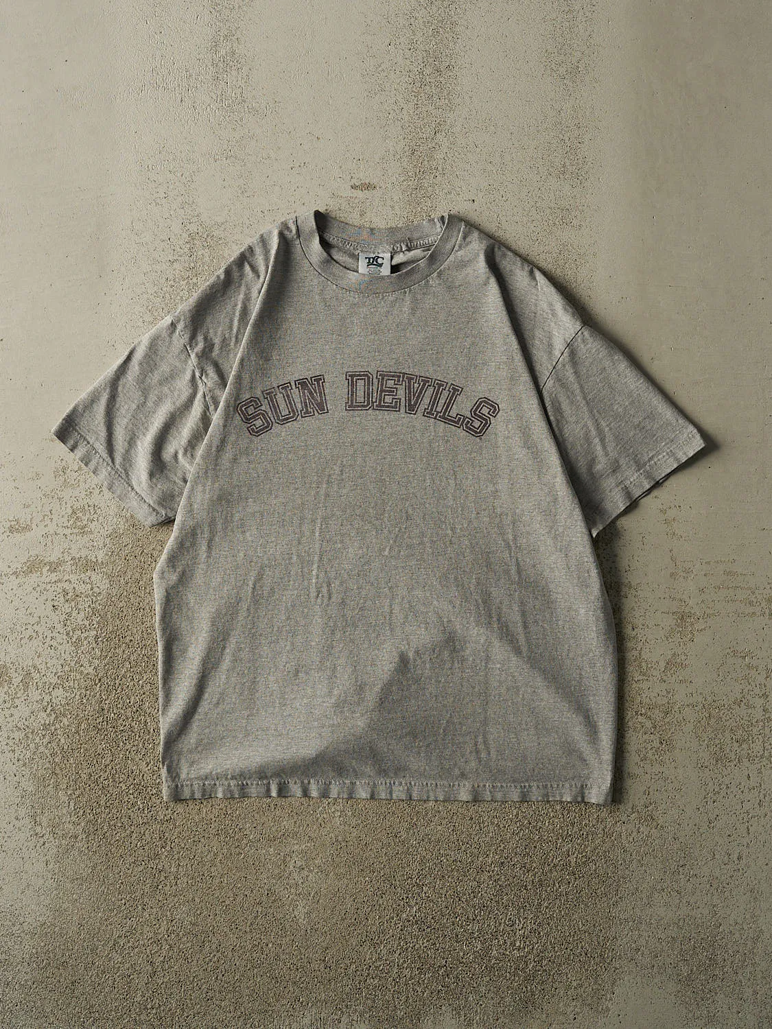 Vintage Y2K Grey Arizona State University Sun Devils Tee (L) sold by Rebalance Vintage