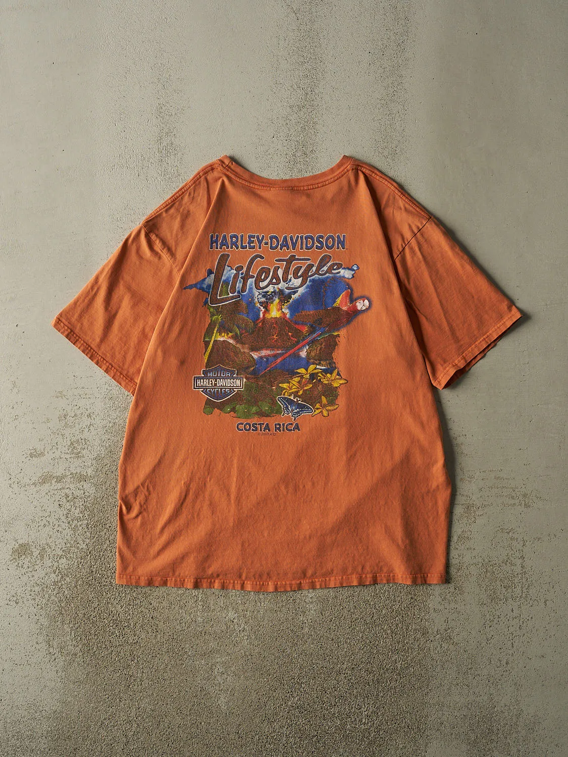 Vintage 07' Orange Harley Davidson Costa Rica Tee (XXL) sold by Rebalance Vintage product image thumbnail 2