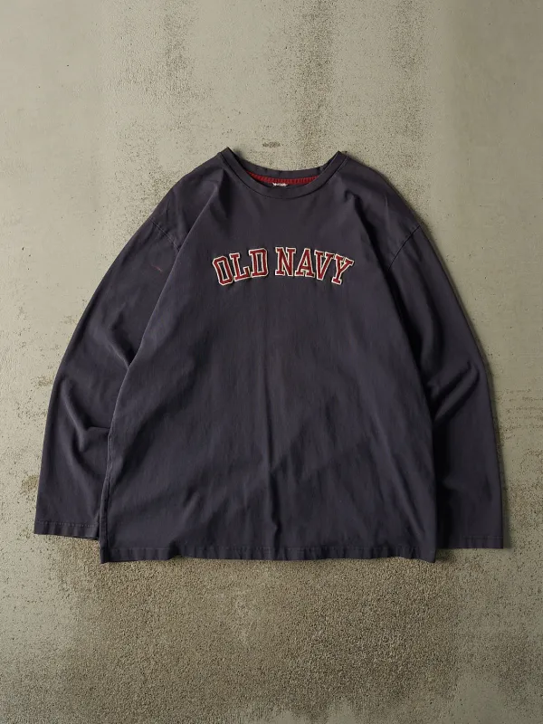 Vintage 90s Navy Blue Old Navy Embroidered Long Sleeve (XL) made by Rebalance Vintage