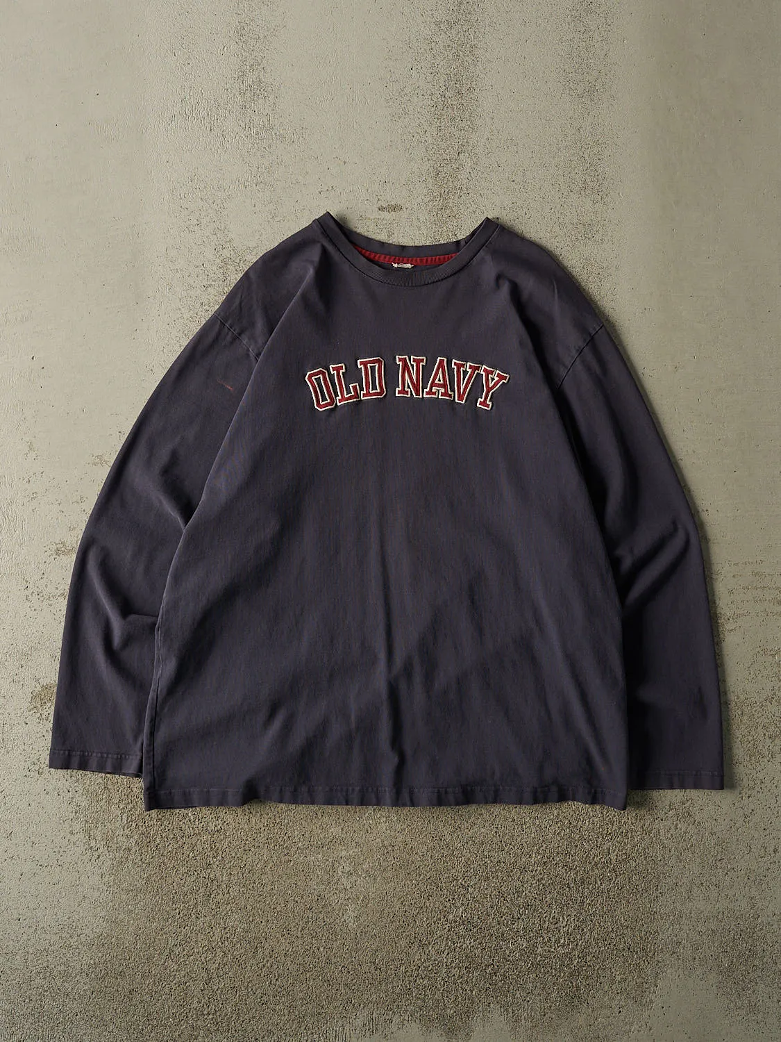 Vintage 90s Navy Blue Old Navy Embroidered Long Sleeve (XL) sold by Rebalance Vintage