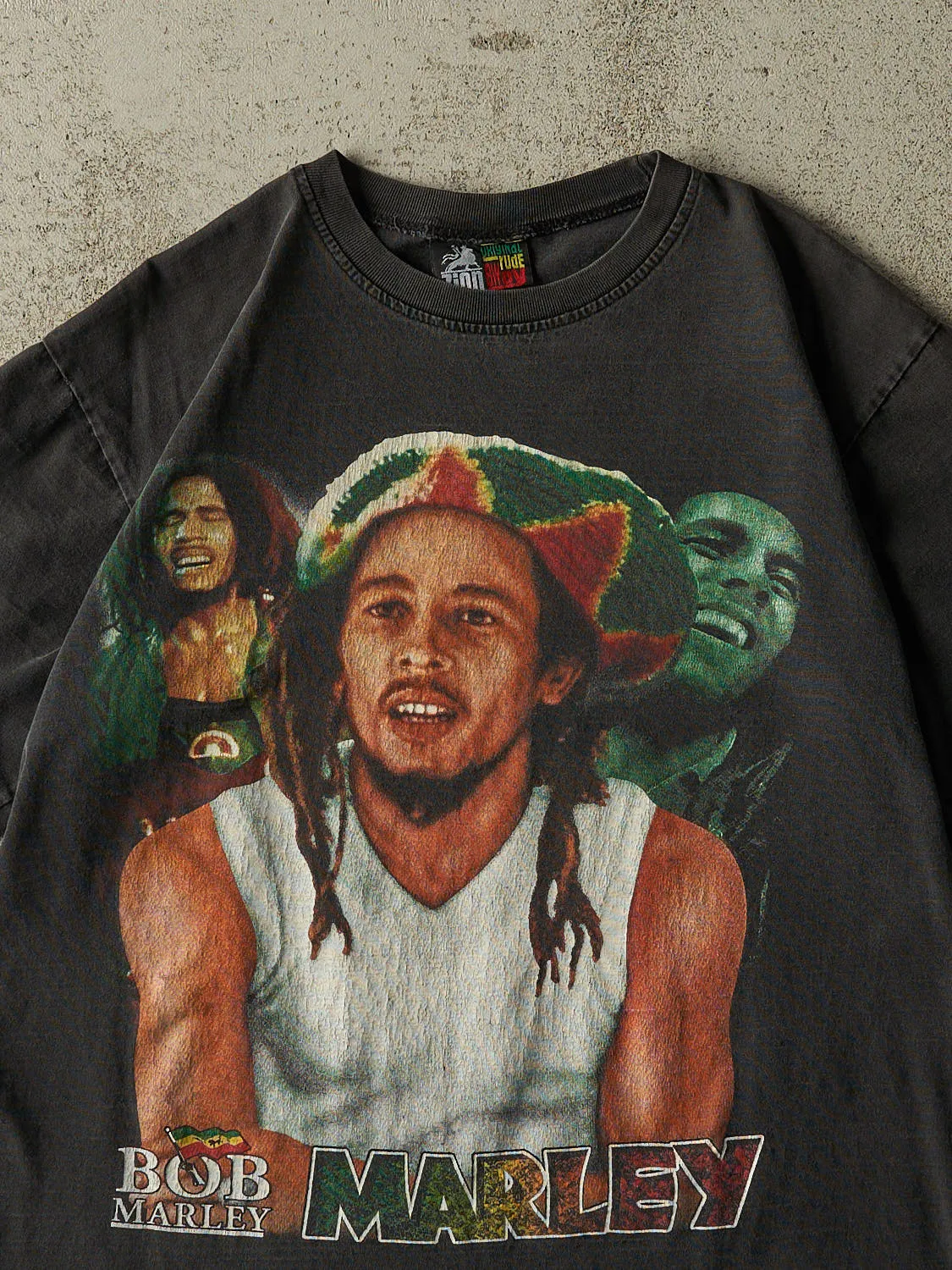 Vintage 90s Faded Black Bob Marley Tee (M/L) sold by Rebalance Vintage product image thumbnail 3