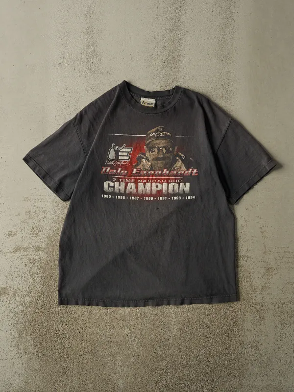 Vintage 94' Sun Faded Black Dale Earnhardt 7x Nascar Champion Tee (L) made by Rebalance Vintage