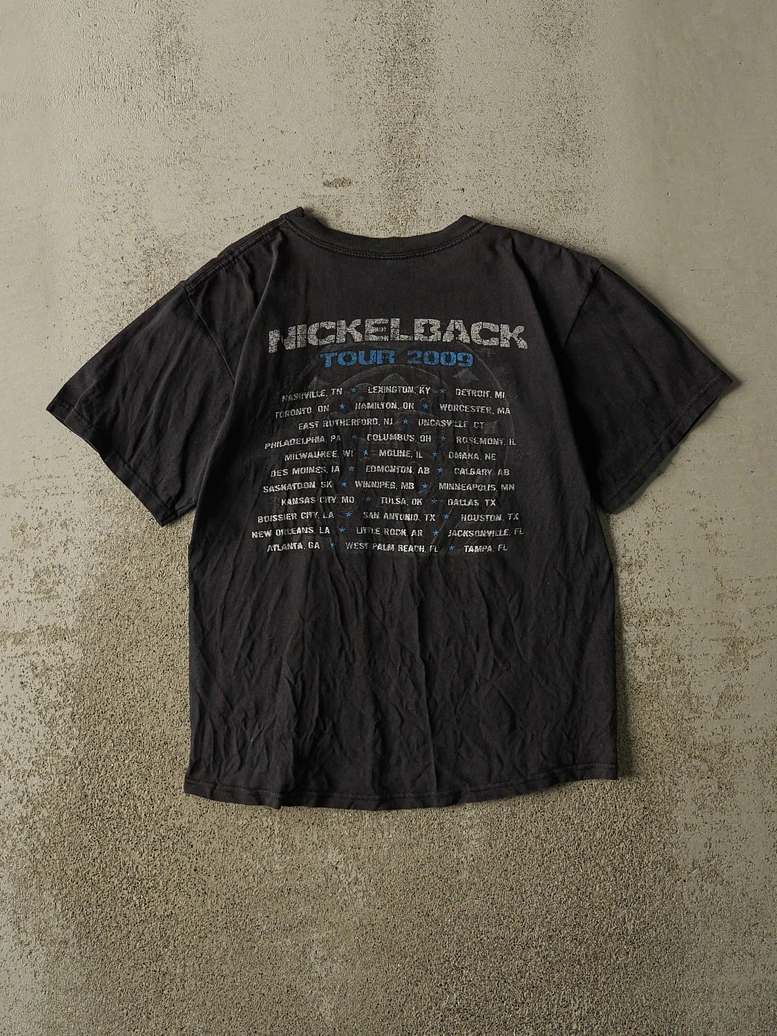 Vintage 09' Faded Black Nickelback Tour Tee (S/M) sold by Rebalance Vintage product image thumbnail 2
