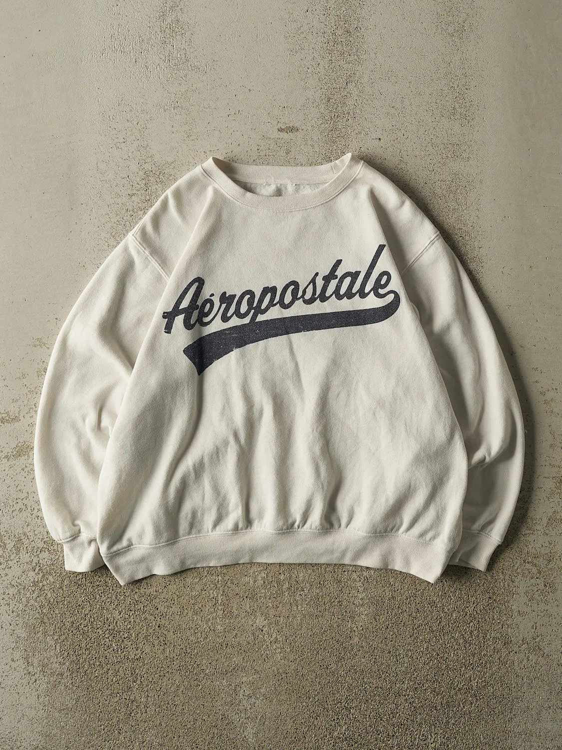 Vintage Y2K Beige Aeropostale Crewneck (M) sold by Rebalance Vintage