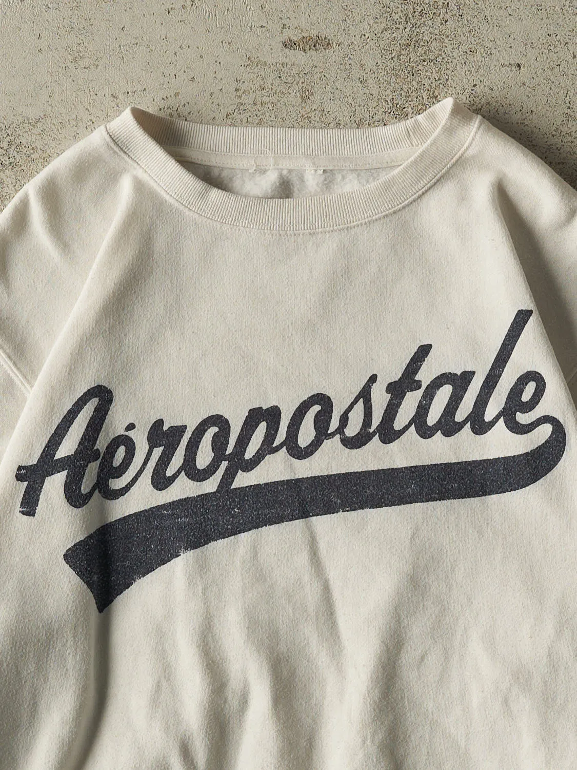 Vintage Y2K Beige Aeropostale Crewneck (M) sold by Rebalance Vintage product image thumbnail 2