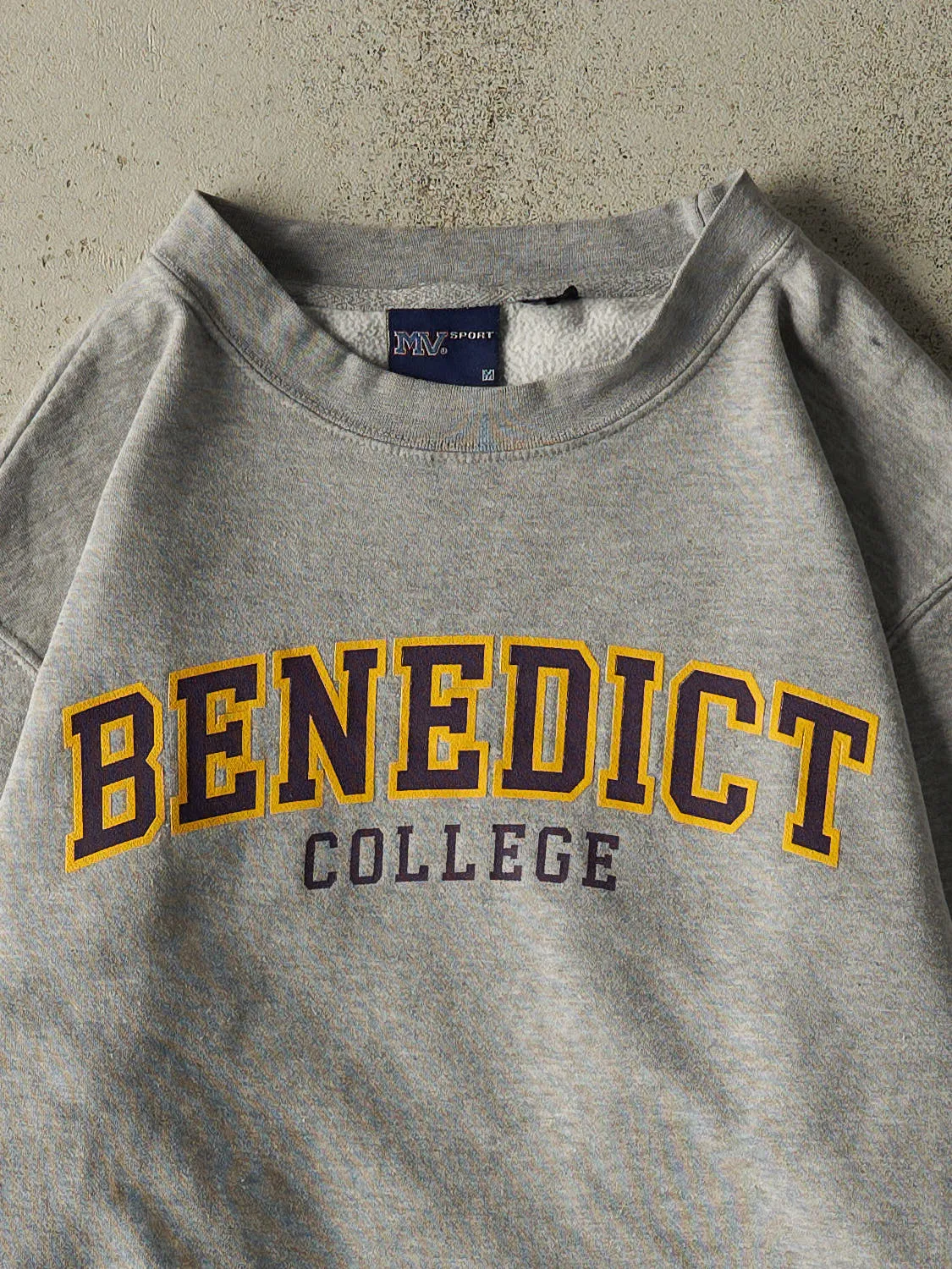 Vintage 90s Grey Benedict College Crewneck (M) sold by Rebalance Vintage product image thumbnail 2