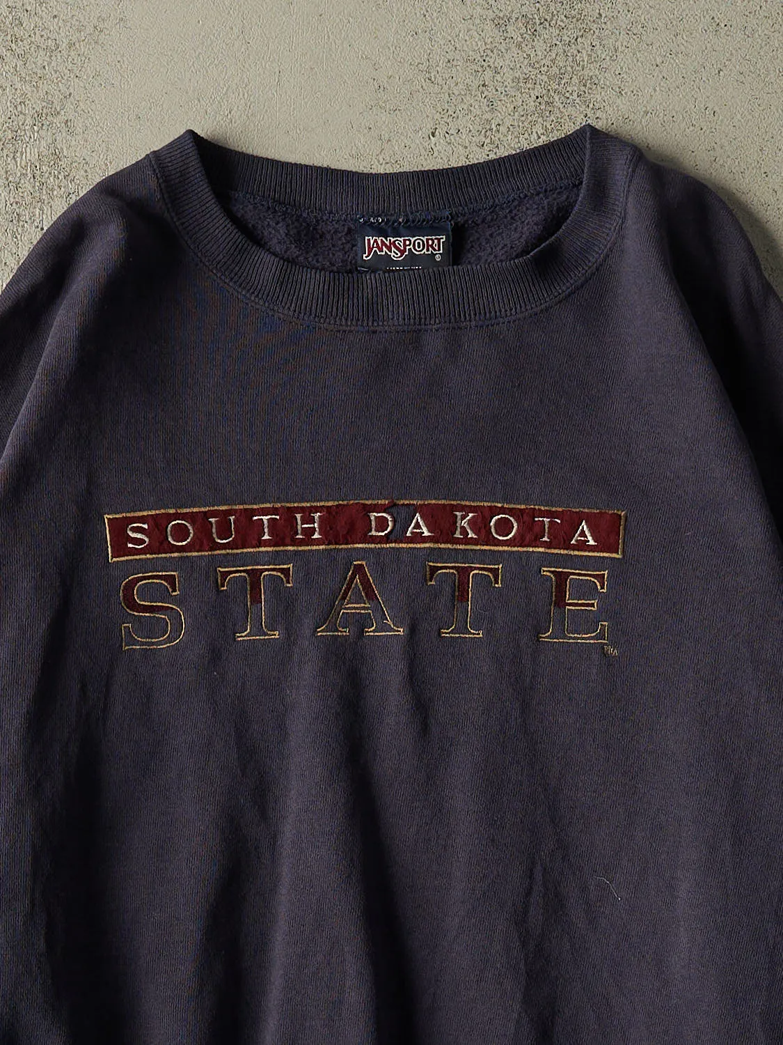 Vintage 90s Faded Navy South Dakota State University Embroidered Crewneck (XXL/XXXL) sold by Rebalance Vintage product image thumbnail 2