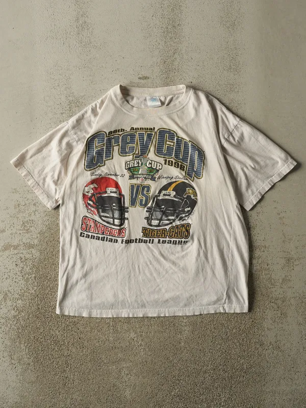 Vintage 98' Beige Winnipeg Grey Cup Tee (M) made by Rebalance Vintage