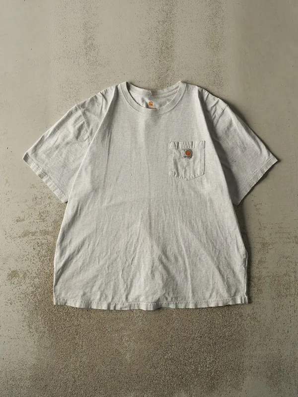 Vintage Y2K Heather Grey Carhartt Embroidered Pocket Tee (XL/XXL) made by Rebalance Vintage