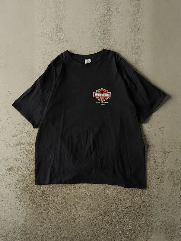 Vintage Y2K Black Harley Davidson Playa Del Carmen Mexico Tee (L/XL) made by Rebalance Vintage