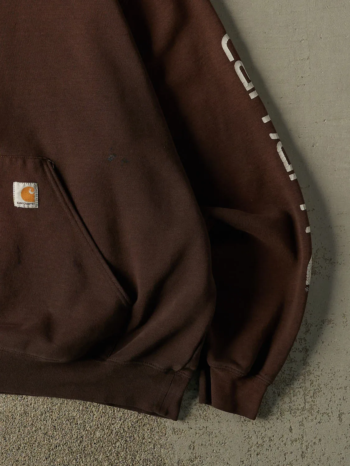 Vintage 90s Sun Faded Brown Carhartt Hoodie (XXL) sold by Rebalance Vintage product image thumbnail 3