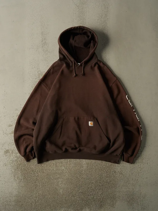 Vintage 90s Sun Faded Brown Carhartt Hoodie (XXL) made by Rebalance Vintage