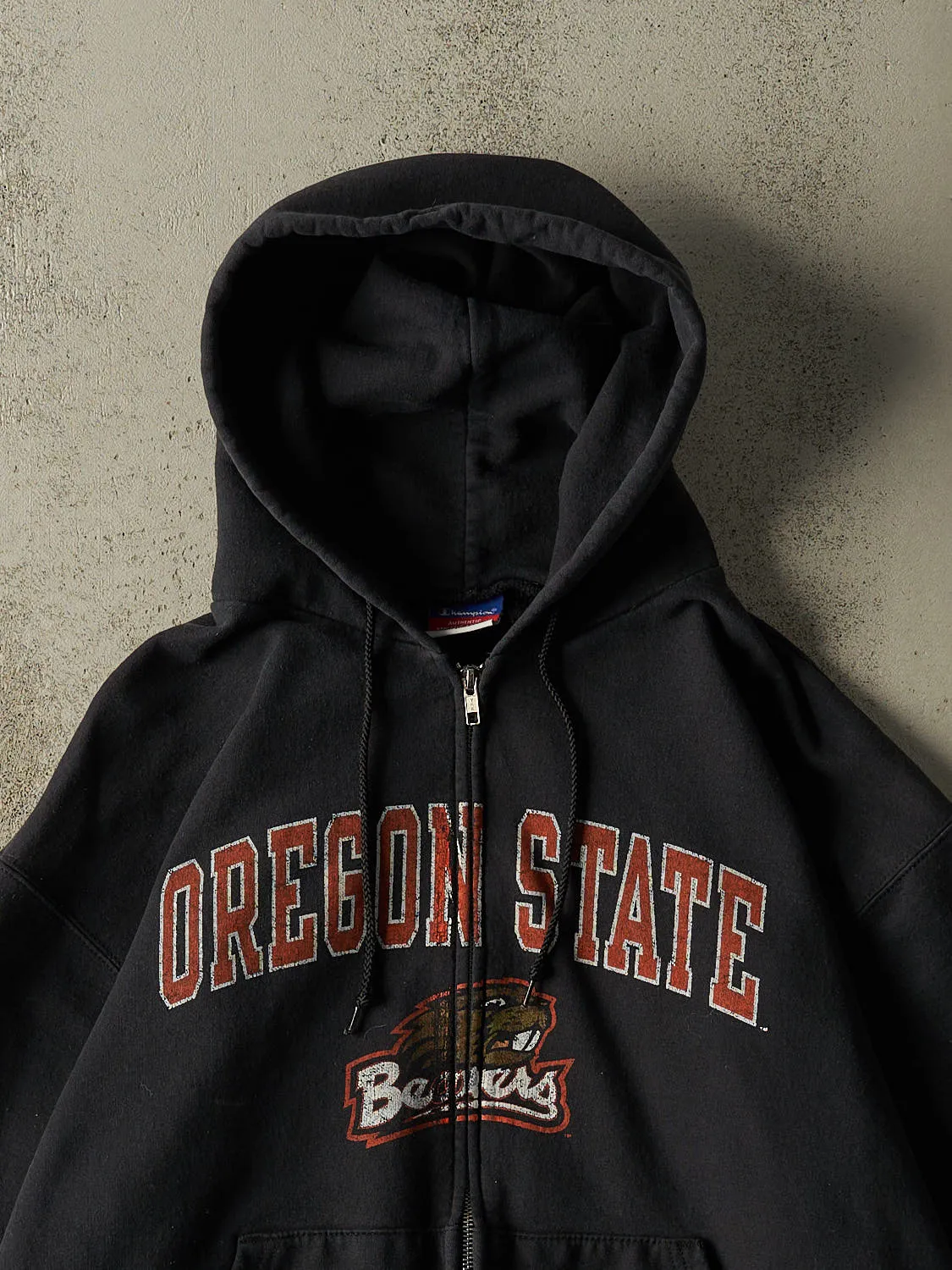 Vintage Y2K Black Oregon State University Beavers Zip Up Hoodie (M/L) sold by Rebalance Vintage product image thumbnail 2