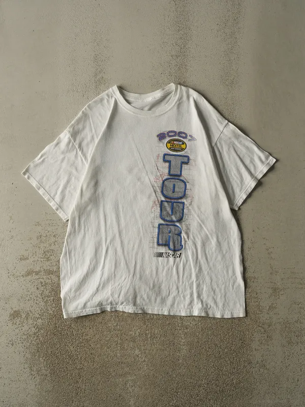 Vintage 07' White Nascar Nextel Cup Tee (L/XL) made by Rebalance Vintage
