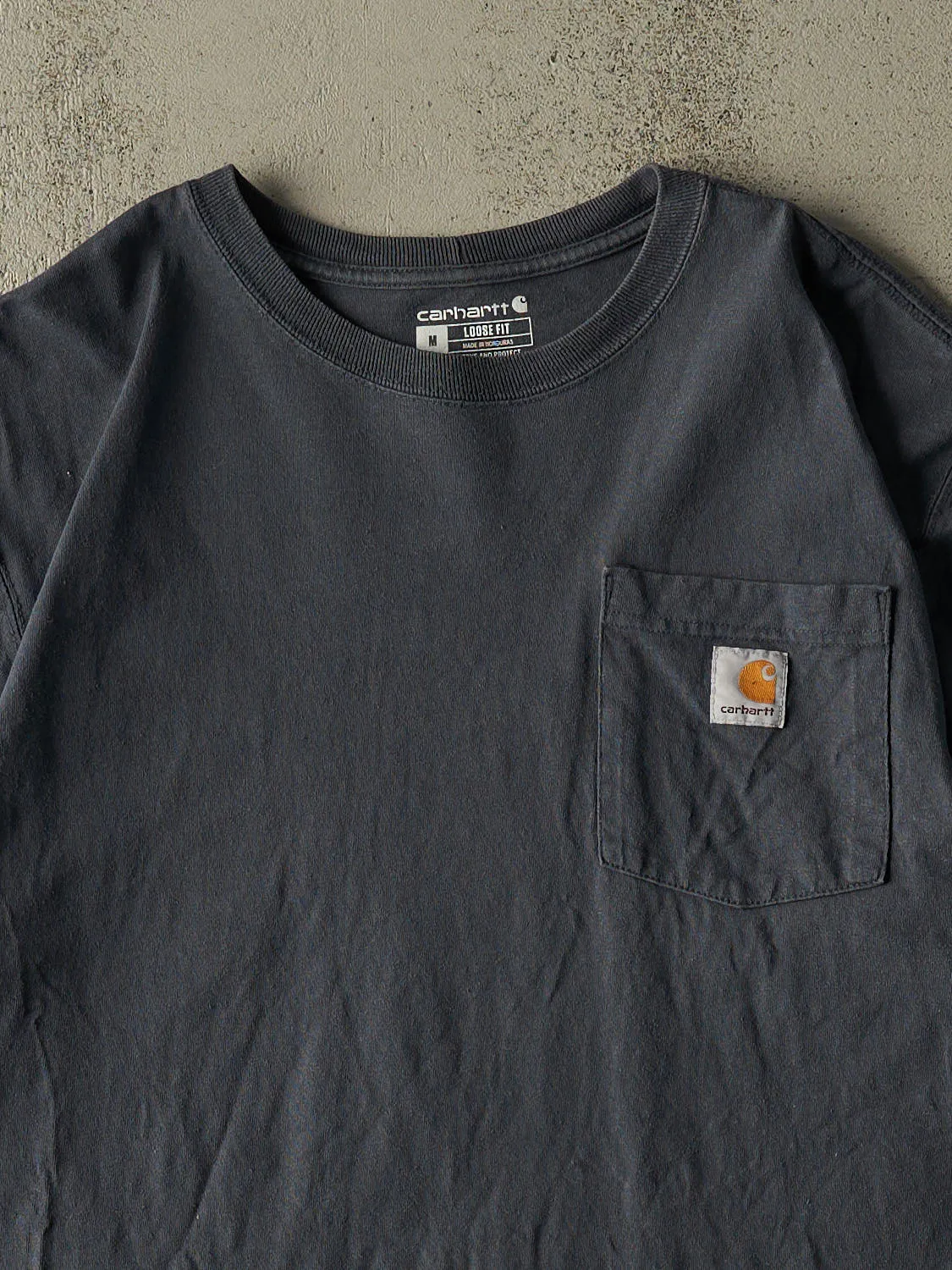 Vintage Y2K Navy Blue Carhartt Pocket Tee (L) sold by Rebalance Vintage product image thumbnail 2