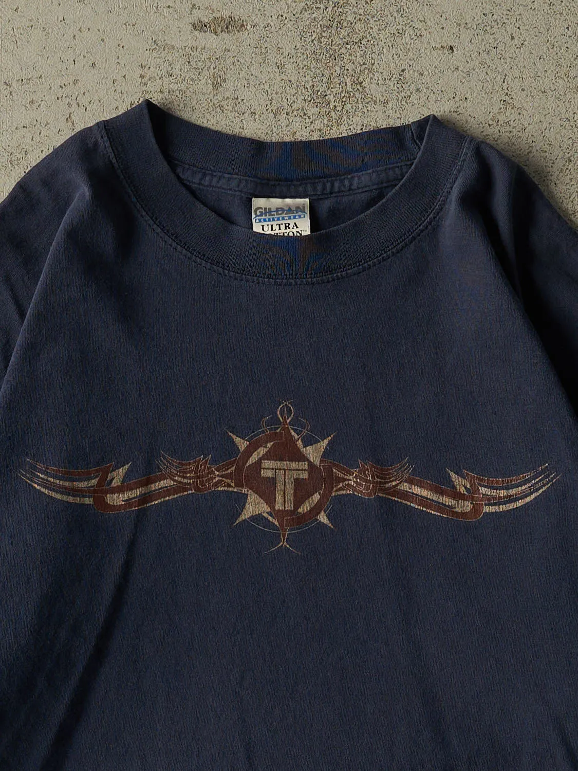 Vintage Y2K Navy Blue The Travezty Band Long Sleeve (L/XL) sold by Rebalance Vintage product image thumbnail 2
