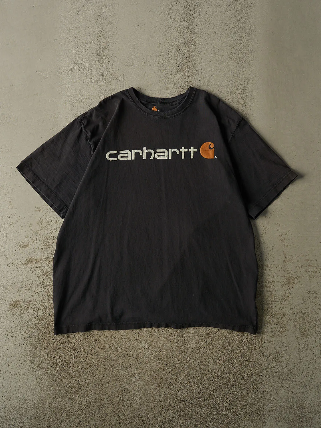 Vintage Y2K Faded Black Carhartt Logo Tee (XL/XXL) sold by Rebalance Vintage