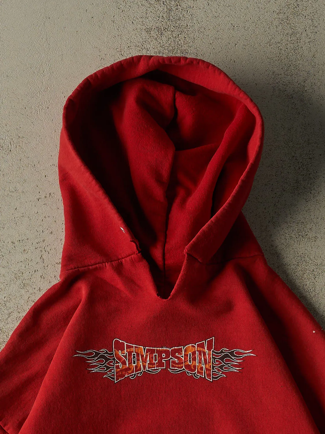 Vintage 90s Red Simpson College Hoodie (L) sold by Rebalance Vintage product image thumbnail 2
