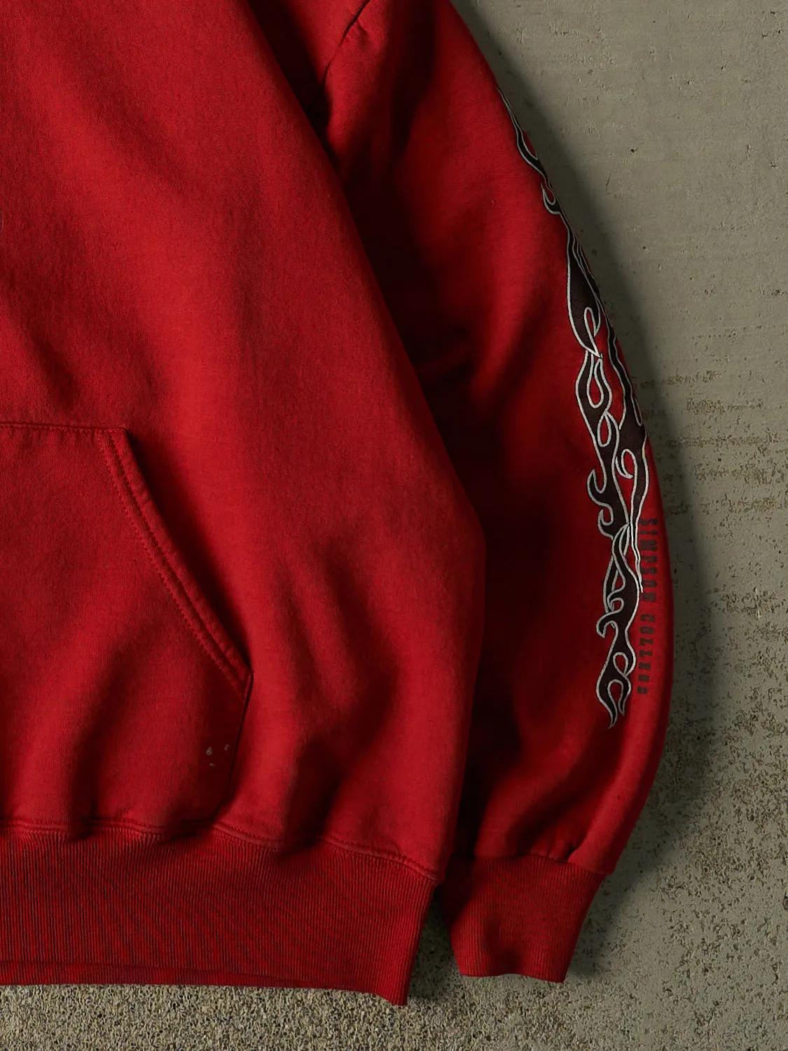 Vintage 90s Red Simpson College Hoodie (L) sold by Rebalance Vintage product image thumbnail 3