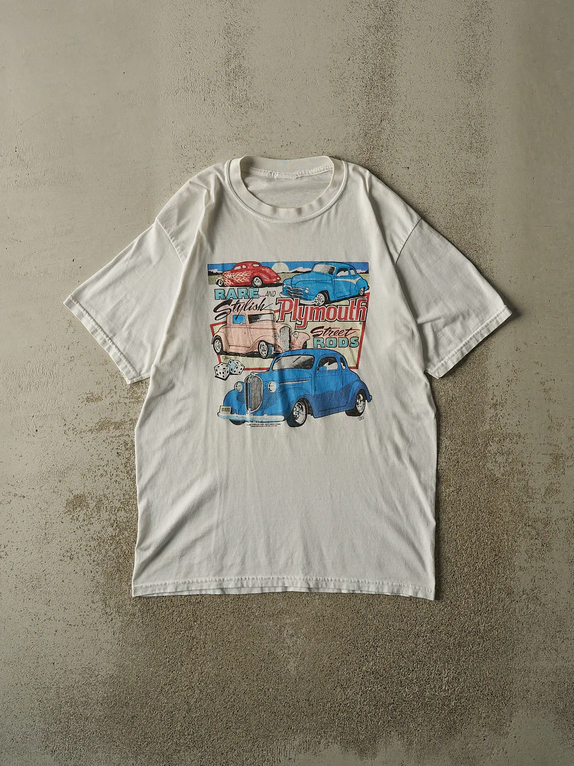 Vintage 96' White Plymouth Street Rods Tee (L/XL) sold by Rebalance Vintage