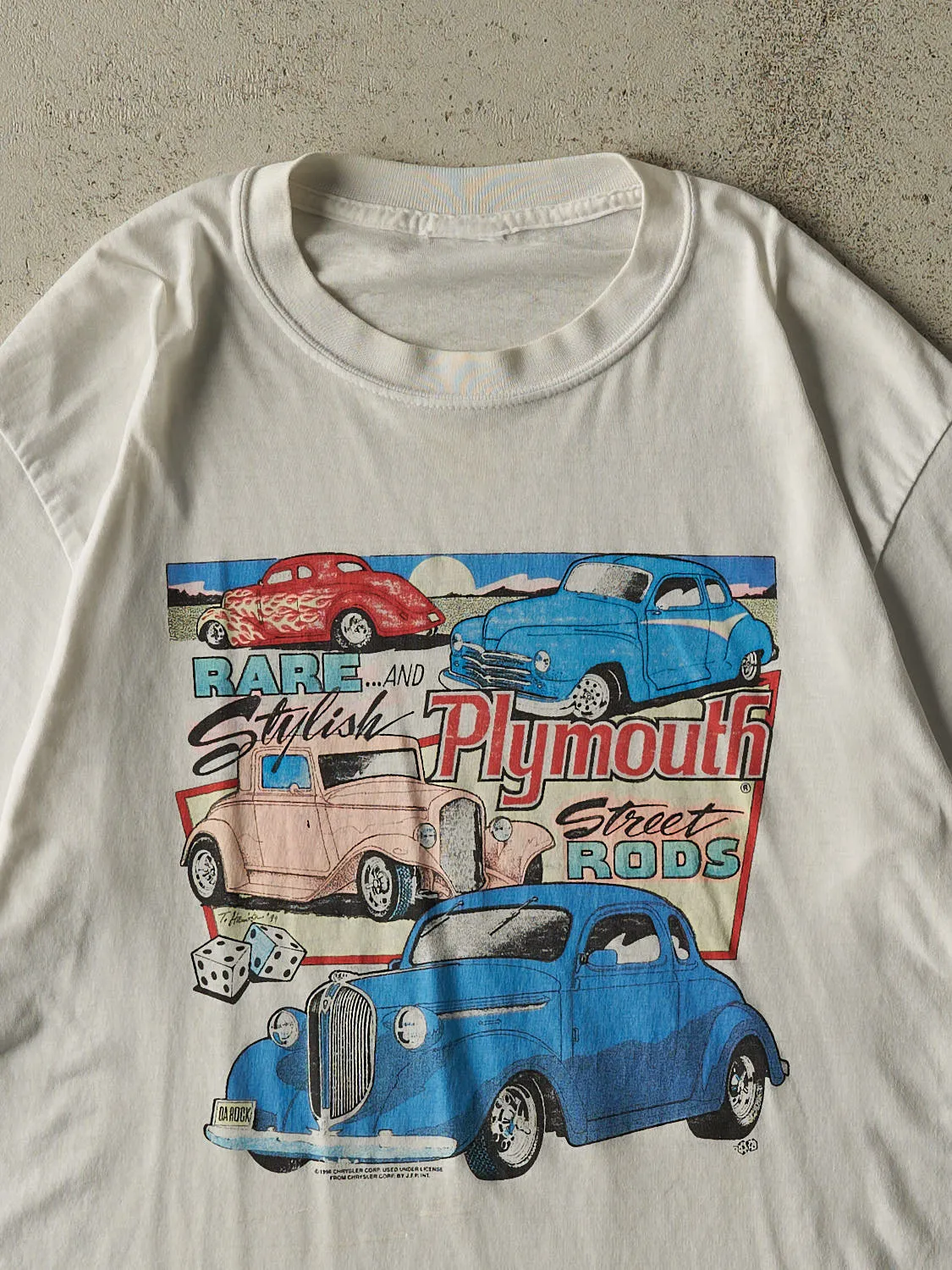 Vintage 96' White Plymouth Street Rods Tee (L/XL) sold by Rebalance Vintage product image thumbnail 2
