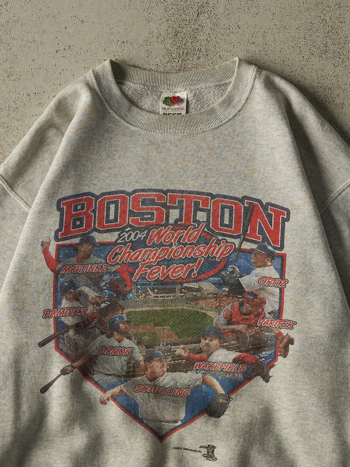 Vintage 04' Grey Boston Red Sox World Champion Crewneck (M/L) sold by Rebalance Vintage product image thumbnail 2