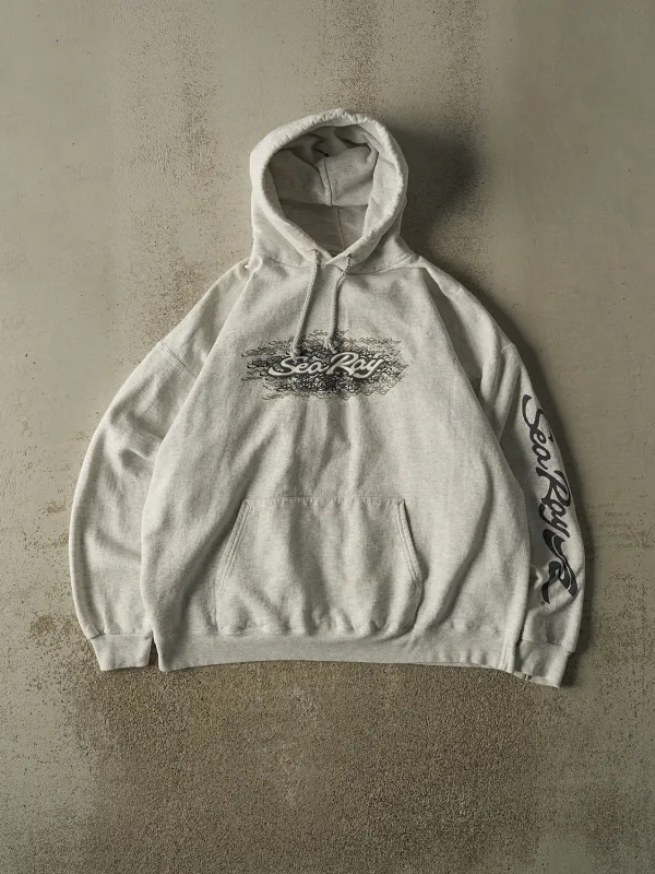Vintage 90s Heather Grey Sea Ray Hoodie (L/XL) made by Rebalance Vintage