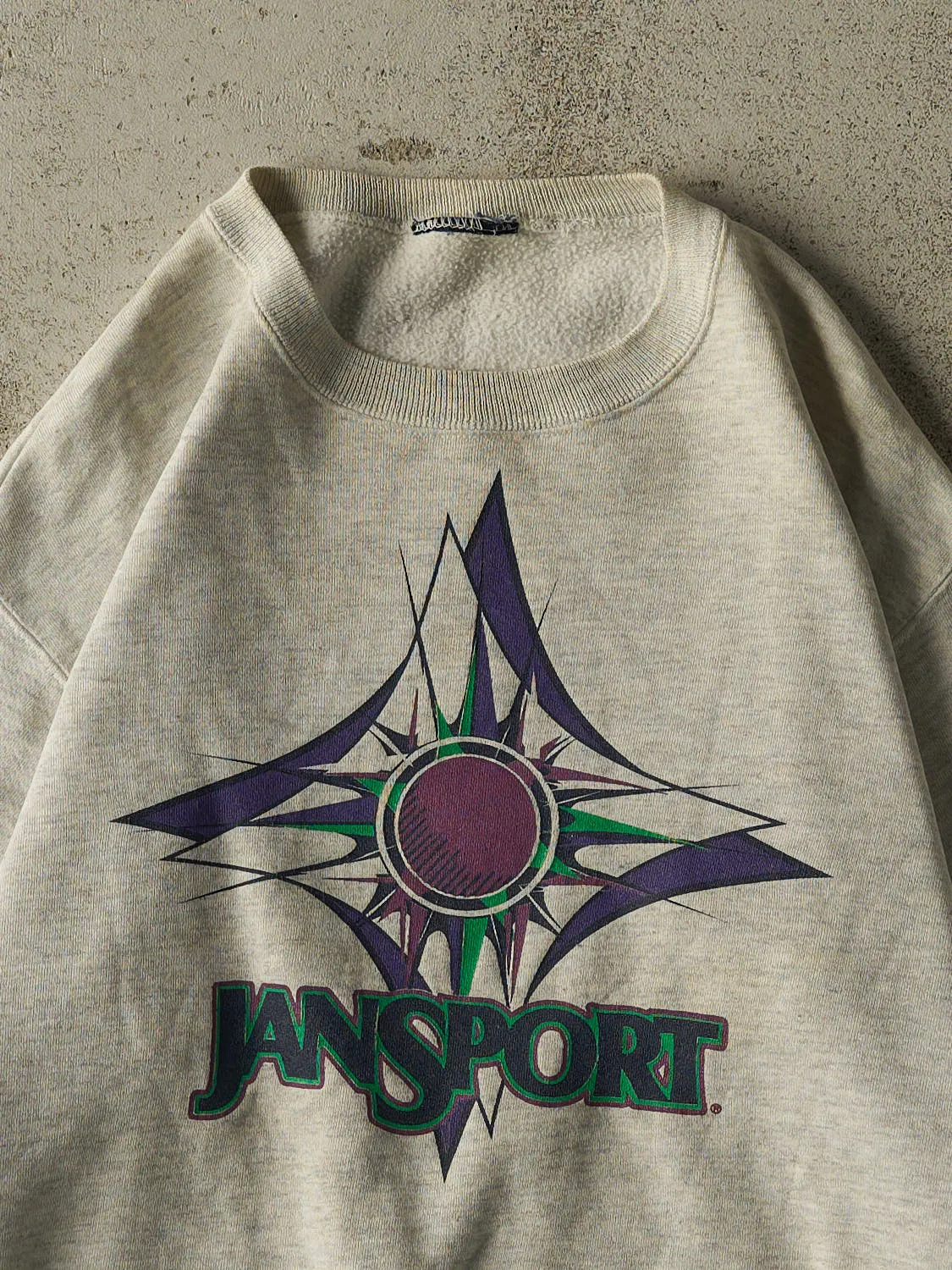 Vintage 90s Heather Grey Jansport Logo Crewneck (S/M) sold by Rebalance Vintage product image thumbnail 2