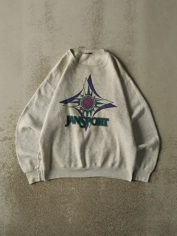 Vintage 90s Heather Grey Jansport Logo Crewneck (S/M) made by Rebalance Vintage