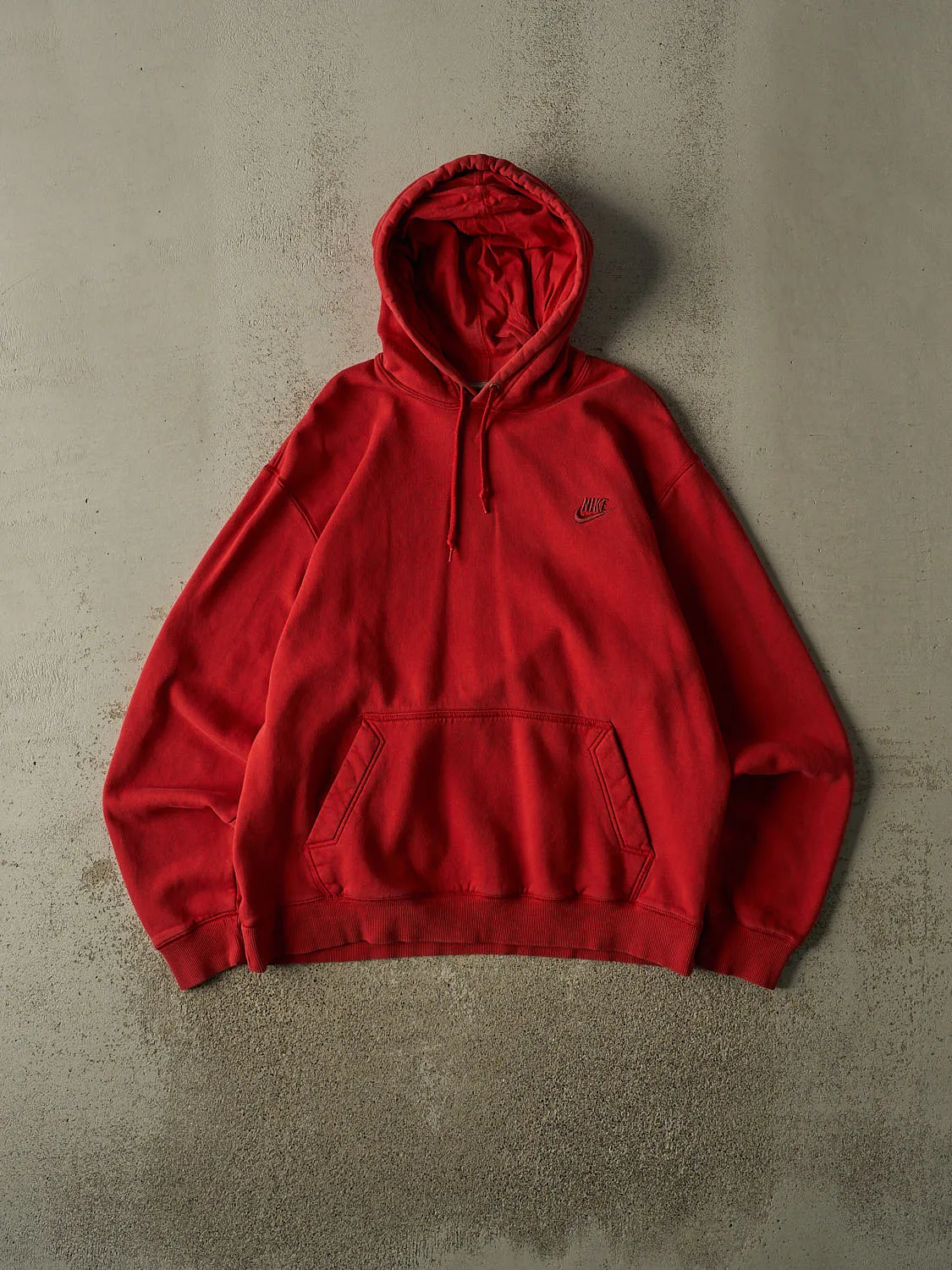 Vintage Y2K Sun Faded Red Nike Embroidered Hoodie (XL/XXL) sold by Rebalance Vintage