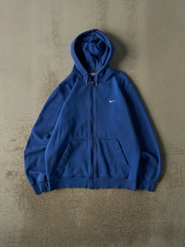 Vintage Y2K Blue Nike Embroidered Zip Up Hoodie (S/M) made by Rebalance Vintage