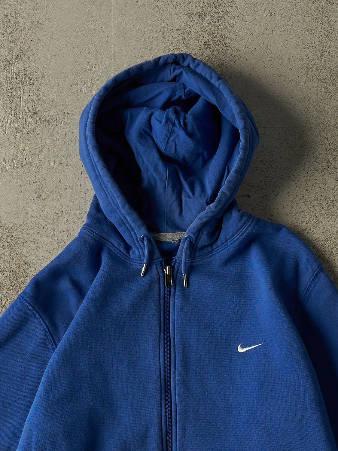 Vintage Y2K Blue Nike Embroidered Zip Up Hoodie (S/M) sold by Rebalance Vintage product image thumbnail 2