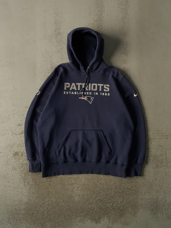 Vintage Y2K Navy Blue New England Patriots Nike Hoodie (XXL) made by Rebalance Vintage