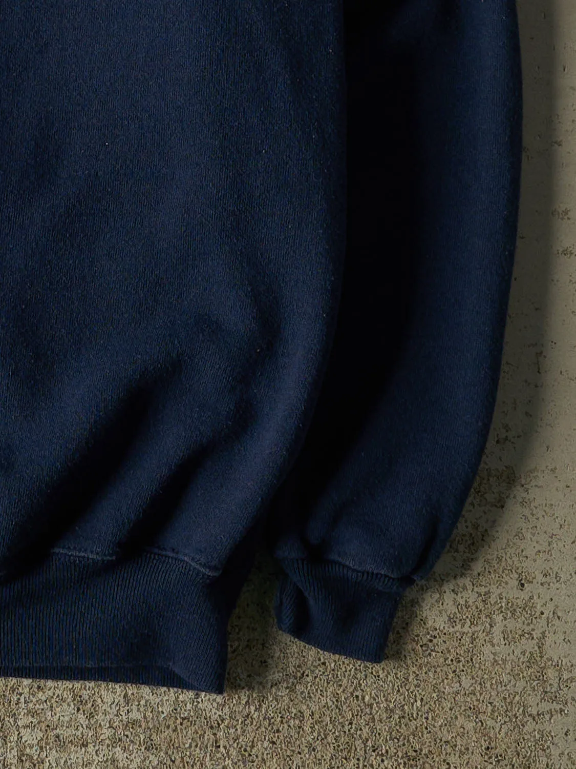 Vintage 80s Navy Blue Blank Crewneck (S) sold by Rebalance Vintage product image thumbnail 4