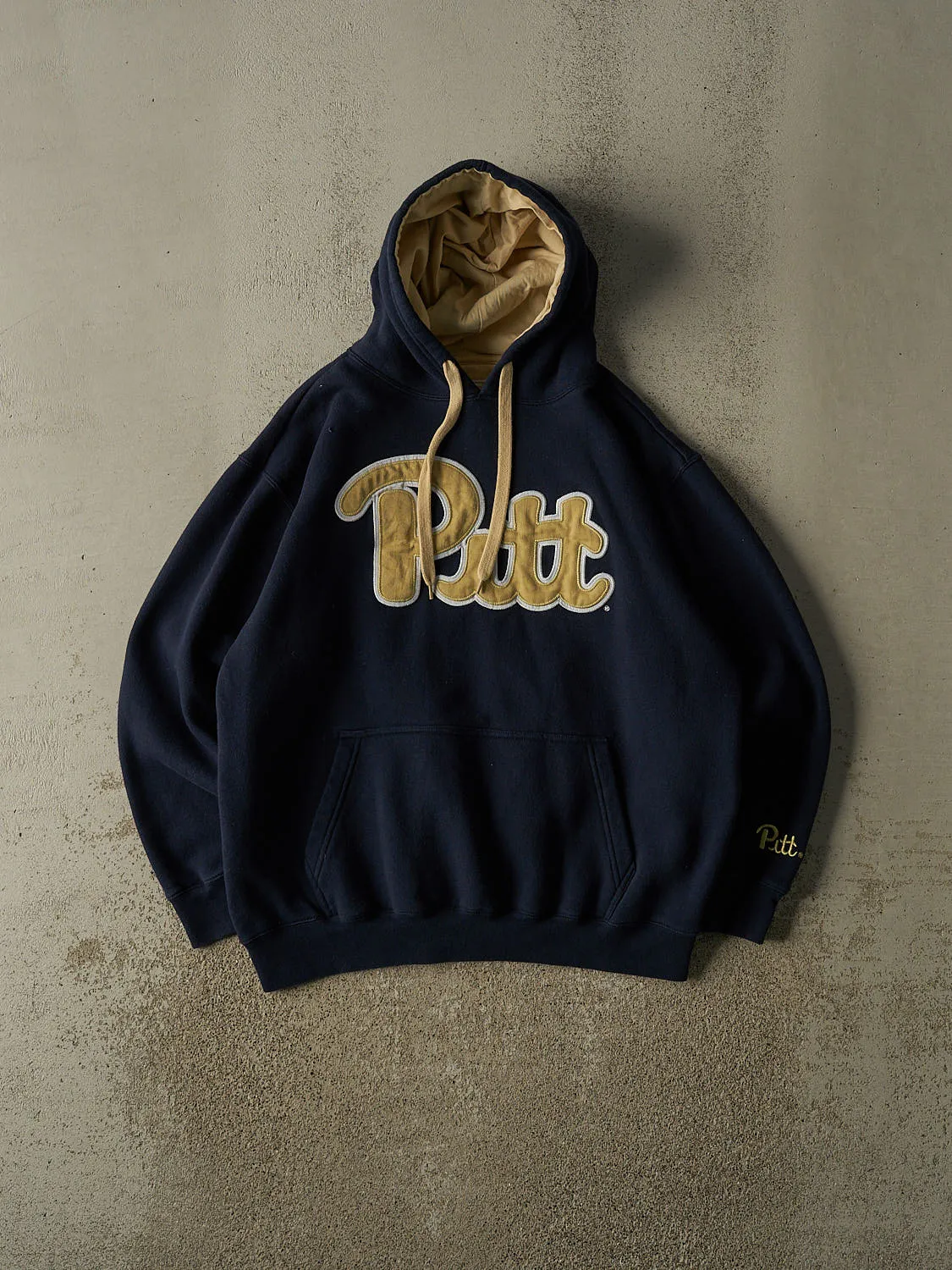 Vintage Y2K Navy Blue Pittsburgh University Panthers Hoodie (L) sold by Rebalance Vintage