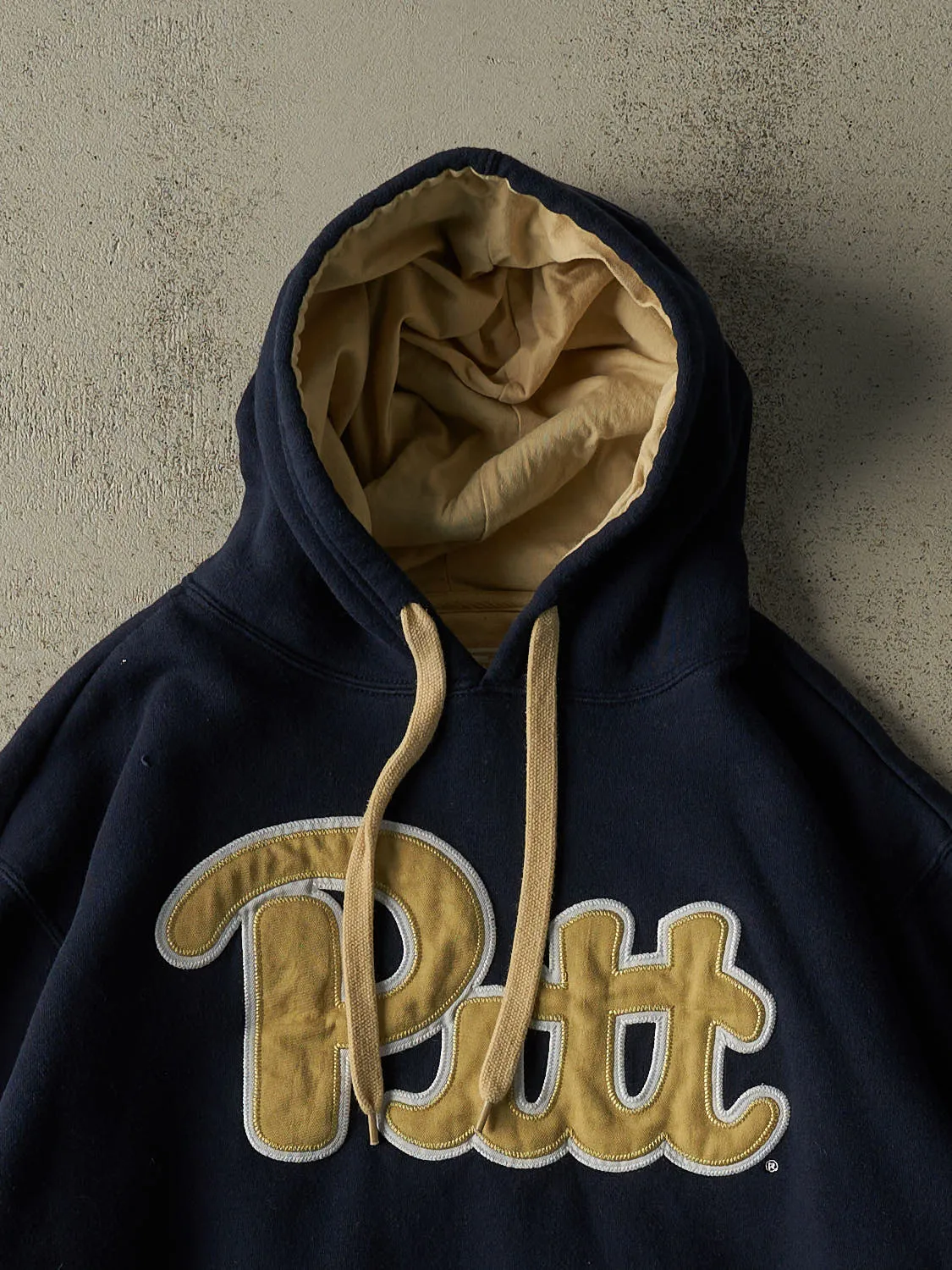 Vintage Y2K Navy Blue Pittsburgh University Panthers Hoodie (L) sold by Rebalance Vintage product image thumbnail 2