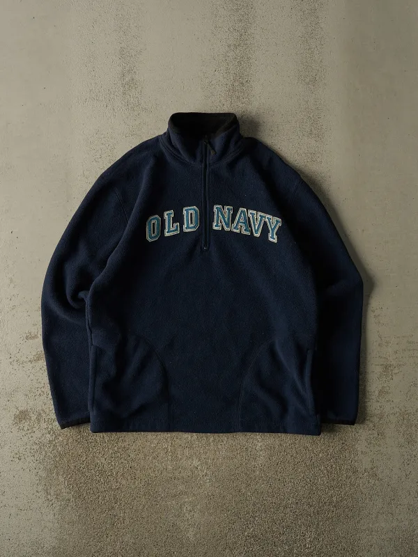 Vintage 90s Navy Blue Old Navy Quarter Zip Fleece (M/L) made by Rebalance Vintage