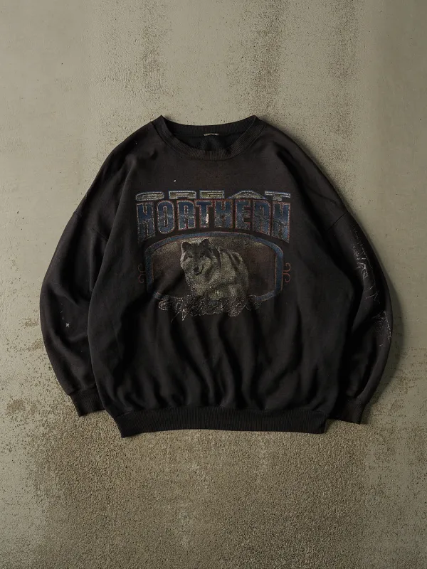 Vintage 90s Black Great Northern Wildlife Crewneck (XL/XXL) made by Rebalance Vintage